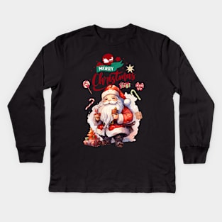 Santa Claus Kids Long Sleeve T-Shirt